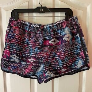 Aztec print athletic shorts!
